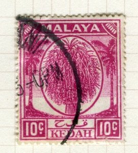 MALAYA KEDAH; 1950 early Sultan issue fine used 10c. value