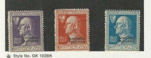 Somalia - Italy, Postage Stamp, #97-99 Mint Hinged, 1927, JFZ