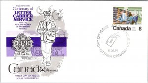 Canada 1974 FDC - Centenary Of Letter Carrier Service - Ottawa - F78899