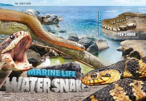 SIERRA LEONE - 2016 - Water Snakes - Perf Souv Sheet - Mint Never Hinged