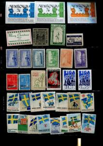 STAMP SHOW SEALS - MIXED COLLECTION OF 100+ SEALS/CINDERELLAS - BBB