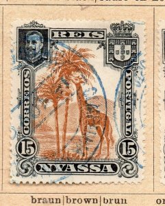 Nyassa 1901 Early Issue Fine Used 15r. NW-238419