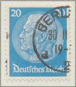 Germany Deutsches Reich Third Reich President von Hindenburg 20pf stamp Mi489