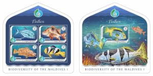 Z08 MLD181014ab MALDIVES 2018 Biodiversity of Maldives MNH ** Postfrisch Set