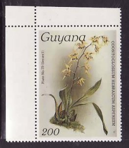 Guyana-Sc#1131a- id9-unused NH 200c-Flowers-Orchids-wmk Lotus Bud Multiple-1985-