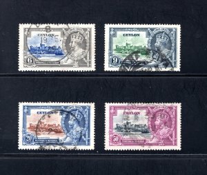 Ceylon #260-263,  VF, Used, Complete Set, CV $21.60 ....  1290213