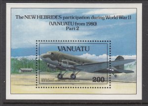 Vanuatu 594 Airplane Souvenir Sheet MNH VF