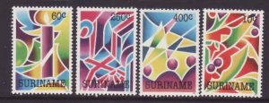 Surinam-Sc#934-7- id8-unused NH set-Christmas-1992-