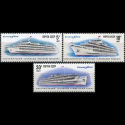 RUSSIA 1987 - Scott# 5557-9 Passenger Ships Set of 3 NH
