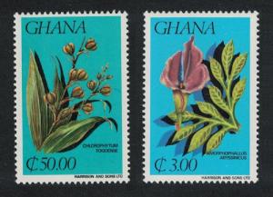 Ghana Flowers Orchids 2v Key Values SG#1113-1114