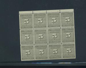 Scott RI15a Tax Exempt Potatoes Potato Revenue MINT NH Booklet Pane of 12 Stamps