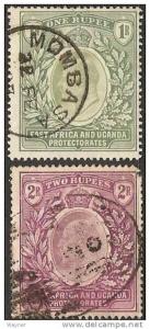  Est. Afr. & Uganda 1904-7 King Ed. VII Scott 17-26 used 