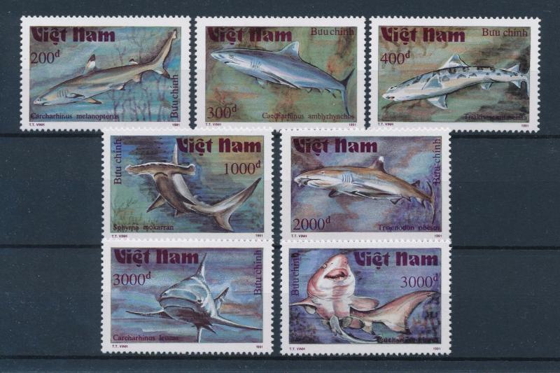 [46844] Vietnam 1991 Marine life Sharks MNH