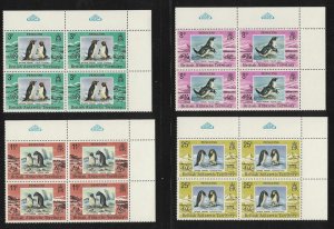 British Antarctic Territory blocks of 4  mnh S.C. 72 - 75