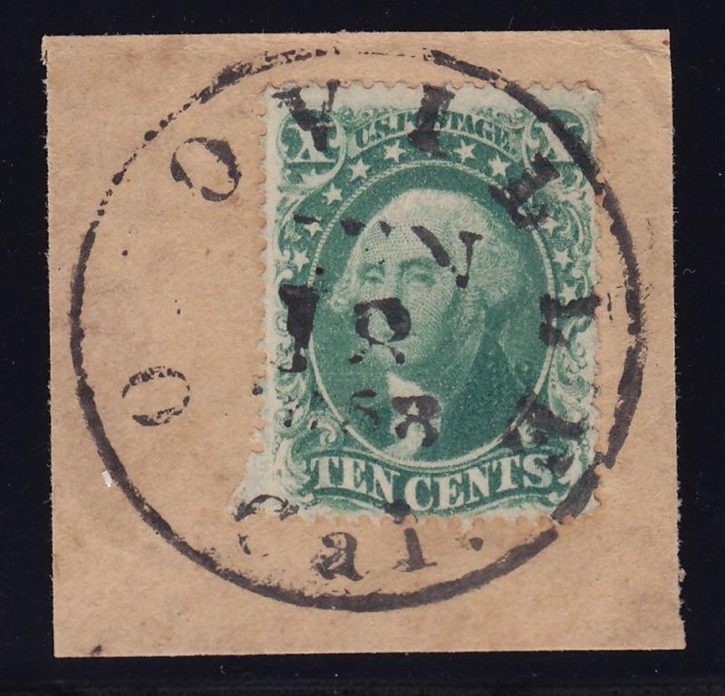 32 F-VF+ used on piece neat cancel with nice color cv $ 200 ! see pic !