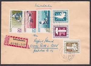 EAST GERMANY 1968 registered cover - nice franking - ......................a3330