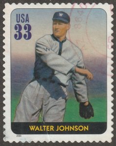 USA, stamp, Scott#3408i,  used, hinged,  baseball