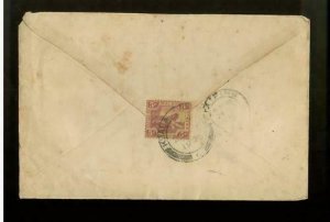 1925 Malay States Straits Settlement Cover to Taiping