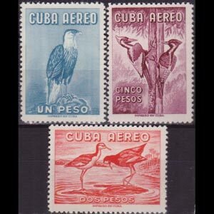 CUBA 1962 - Scott# C235-7 Birds Set of 3 NH