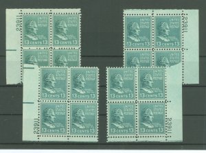 United States #818 Mint (NH) Plate Block