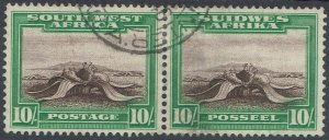 SOUTH WEST AFRICA 1931 PICTORIAL 10/- PAIR USED