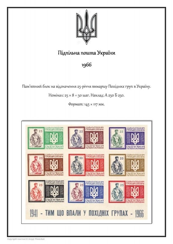 UKRAINE UNDERGROUND POST (PIDPILNA) STAMP  ALBUM PAGES 1949-1983 (271 pages)