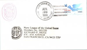 United States Ships US Navy - USMC Dove Peace Keepers Free Mail 1999 USS Vell...