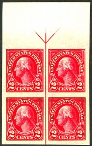 U.S. #577 MINT ARROW BLOCK OF 4 OG NH