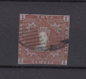 Nova Scotia QV 1851 1d Red Brown Imperf SG1 Cat £475 VFU BP9485