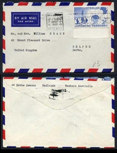 AAT 2/- on Airmail cover 