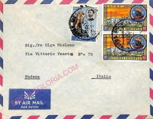 ad5831 - ETHIOPIA - POSTAL HISTORY -  Airmail COVER to ITALY  1964 Birds VULTURE