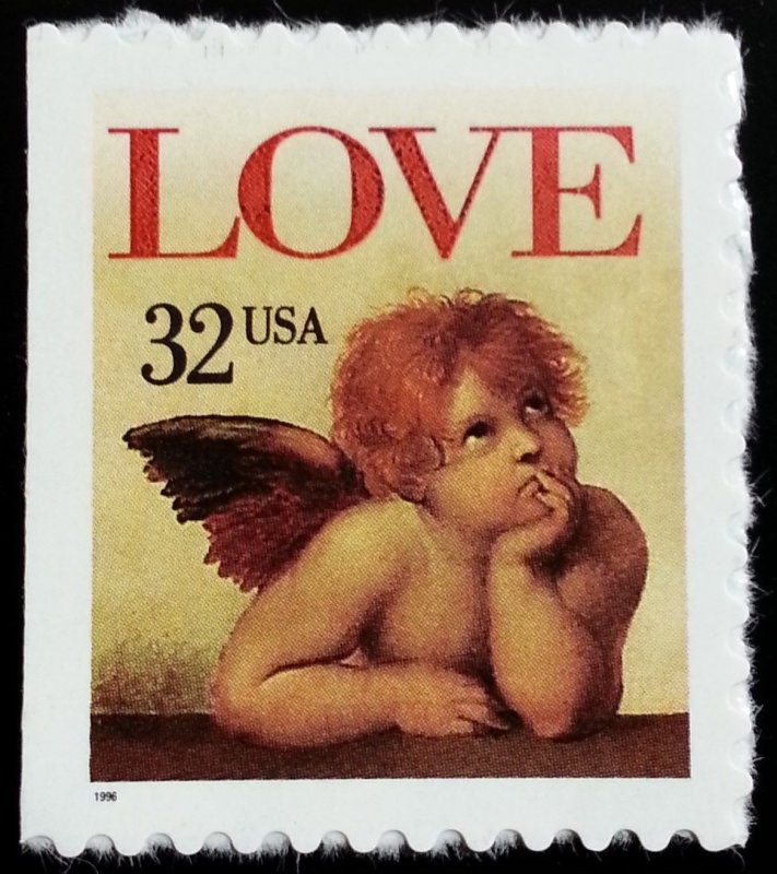 1996 32c Love Cherub, self-adhesive Scott 3030 Mint F/VF NH