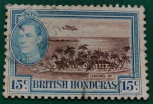 British Honduras: 1938 -1947 King George V,  15 C. (Collectable Stamp).