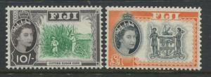 Fiji 1959-61 QEII 10/ & £1 unmounted mint NH