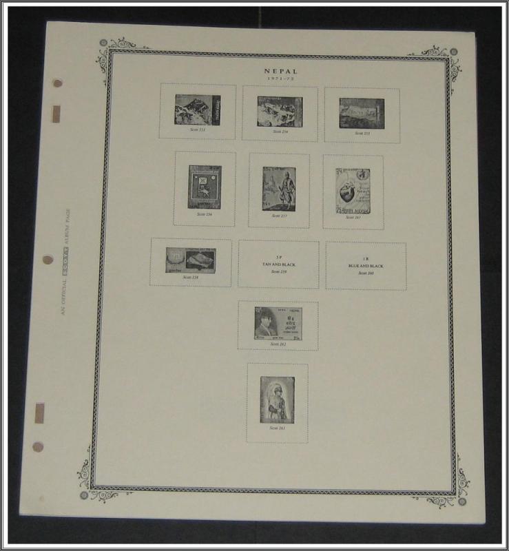 Scott Album Pages Nepal 1971-1985