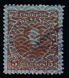 Venezuela 1932-38 5b Yellow Brown Used. Scott 304 