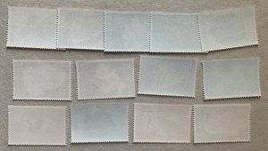 Botswana 1976 Gems Minerals to 1P, MNH. Scott 155-167, CV $52.00