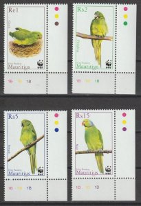 MAURITIUS 2003 WWF SG 1089/92 MNH