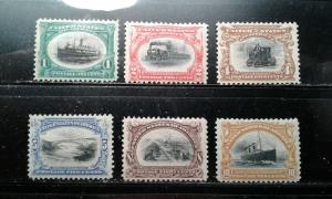  US #294-99 mint hinged e195.4397