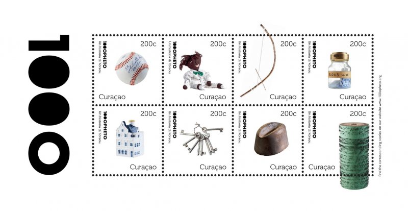 Stamps of Curacao 2021 - 100 Opheto Stamp Series – 8 Stamps.