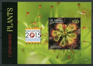 St Vincent & Grenadines Stamps 2015 MNH Carnivorous Plants Tropical Sundew 1v SS