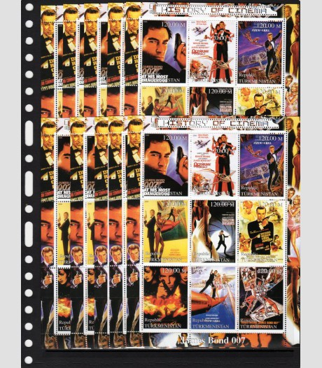 Turkmenistan 2000 JAMES BOND 007 OFFER 10 X Sheets Perforated Mint (NH)