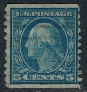 U.S. #447  CV $125.00  thin, very nice appearance, light cancel