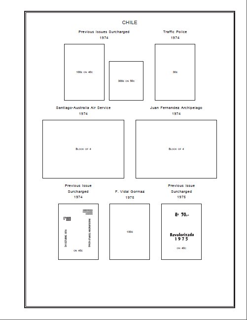 CHILE STAMP ALBUM PAGES 1853-2011 (274 PDF digital pages)