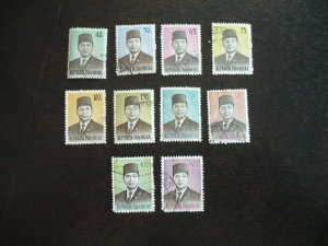 Stamps - Indonesia - Scott# 901-917- Used Set of 10 Stamps