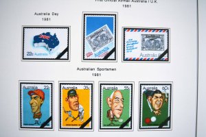 COLOR PRINTED AUSTRALIA 1976-1990 STAMP ALBUM PAGES (63 illustrated pages)