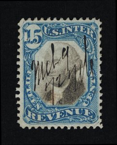 EXCELLENT GENUINE SCOTT #R110 VF-XF 1871 BLUE & BLACK 2ND ISSUE REVENUE #18730