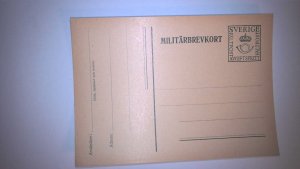 SWEDEN MILITARY POSTAL CARD MINT ENTIRE