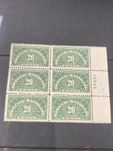 US QE3 Special Handling Plate Block Of 6 Very Fine Mint Never Hinged