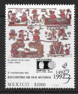 MEXICO SG2073 1992 COLUMBIAN STAMP EXPO 2000p MNH